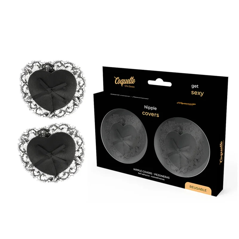 COQUETTE CHIC DESIRE - CUBRE PEZONES LACE NEGRO - Nuvica