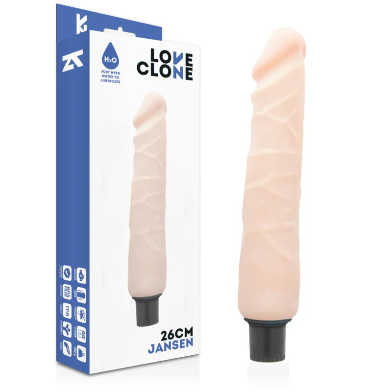 LOVECLONE - JANSEN VIBRADOR REALÍSTICO SELF LUBRICATION 26 CM -O- 4.2 CM - Nuvica