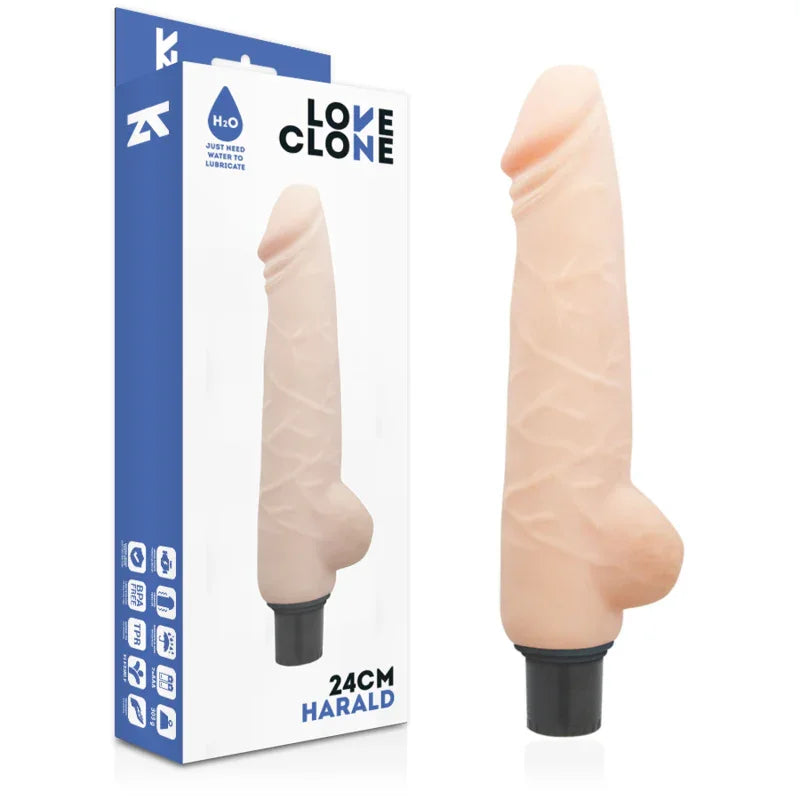 LOVECLONE - HARALD VIBRADOR REALÍSTICO SELF LUBRICATION 24 CM -O- 4 CM - Nuvica