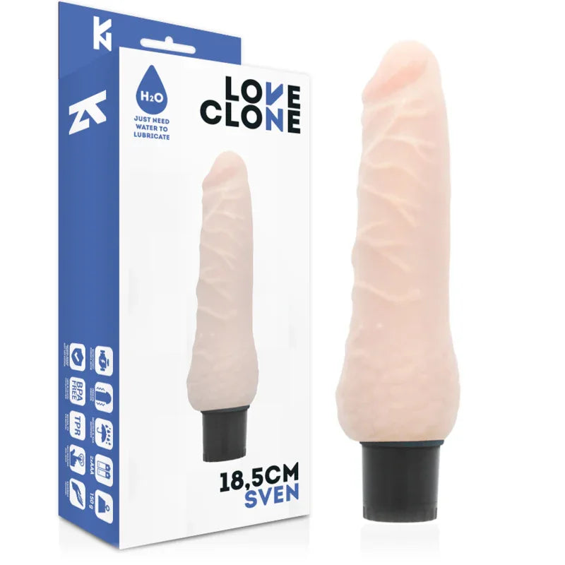 LOVECLONE - SVEN VIBRADOR REALÍSTICO SELF LUBRICATION 18.5 CM -O- 3.3 CM - Nuvica