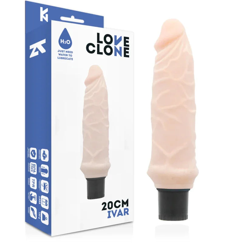 LOVECLONE - IVAR VIBRADOR REALÍSTICO SELF LUBRICATION 20 CM -O- 3.7 CM - Nuvica