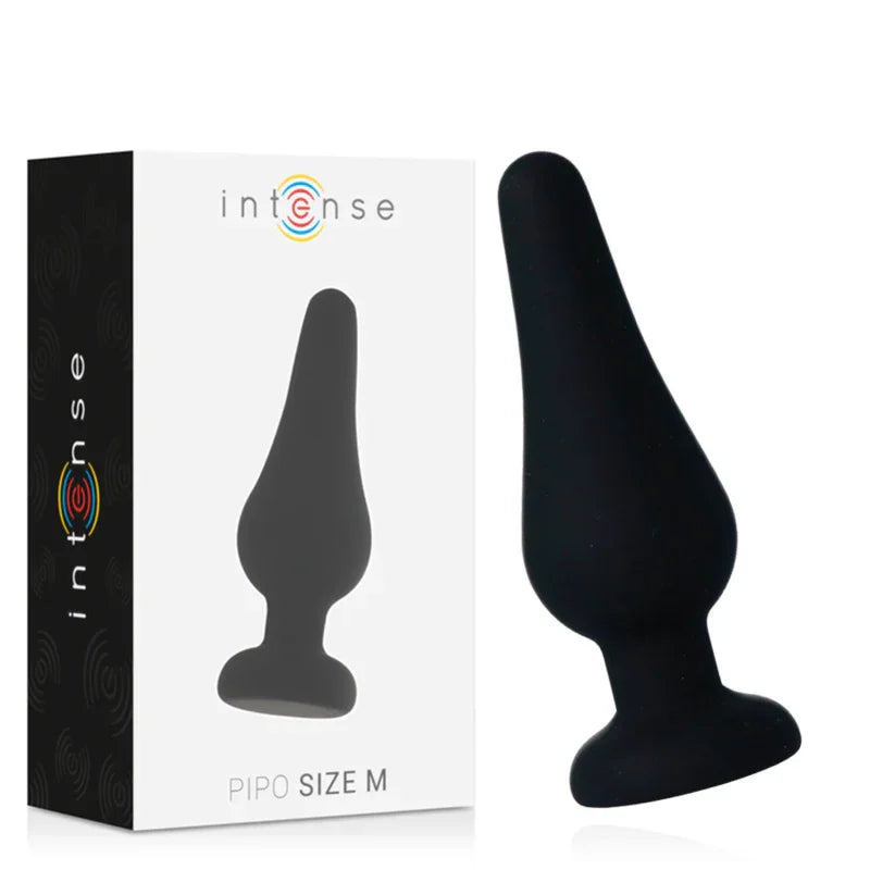 INTENSE - ANAL PLUG PIPO M SILICONE NEGRO 11 CM - Nuvica