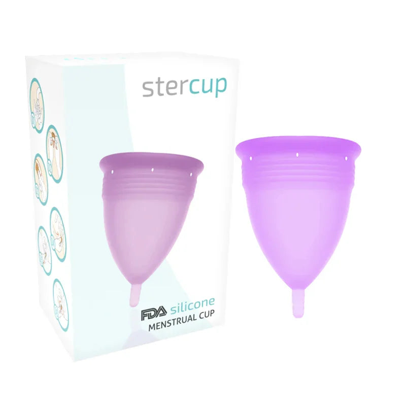 STERCUP - COPA MENSTRUAL FDA SILICONA LILA - TALLA S - Nuvica