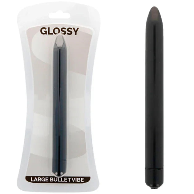 GLOSSY - SLIM VIBRADOR NEGRO - Nuvica