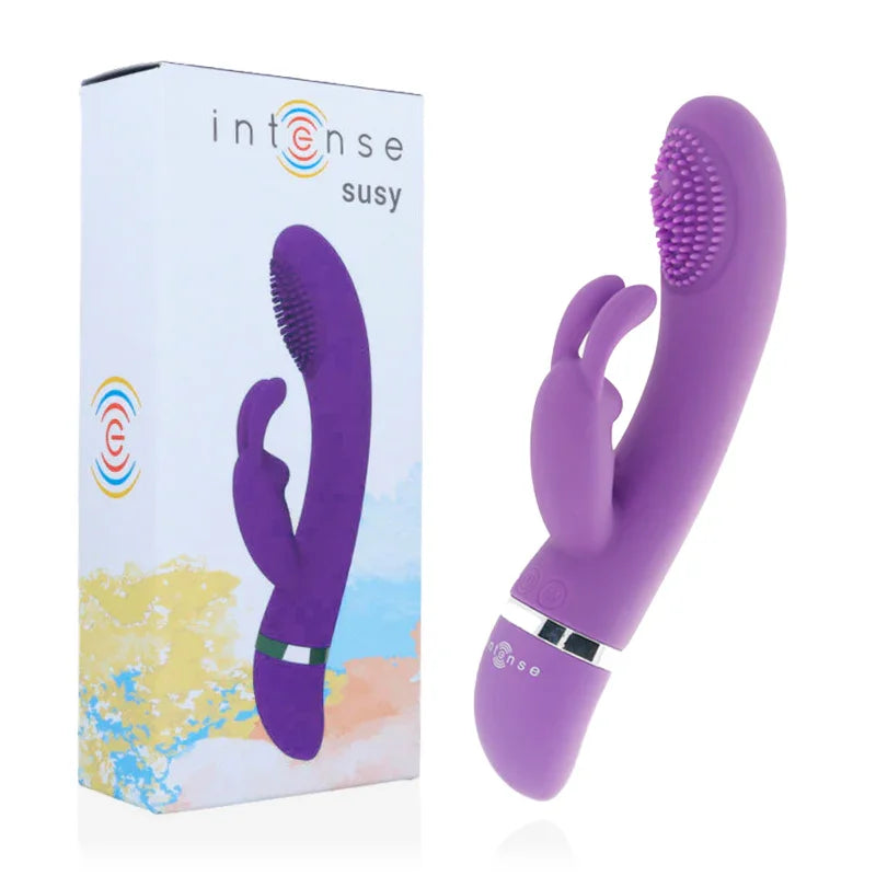 INTENSE - SUSY VIBRADOR OSCILANTE SILICONA RABBIT LILA - Nuvica