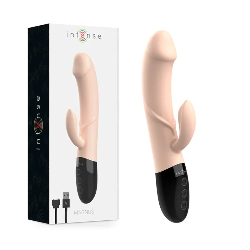 INTENSE - MAGNUS VIBRADOR RECARGABLE DUAL NATURAL - Nuvica