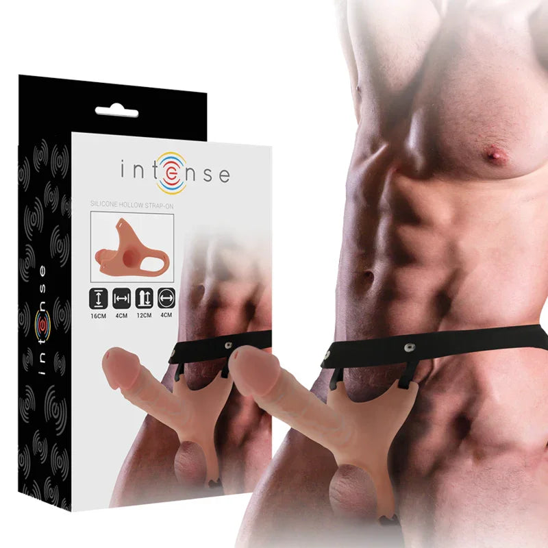 INTENSE - ARNÉS HUECO CON DILDO SILICONA 16 X 3.5 CM - Nuvica