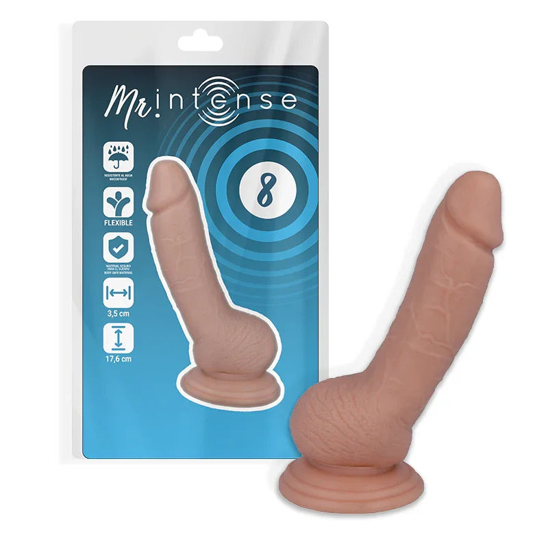 MR INTENSE - 8 PENE REALÍSTICO 17.6 CM -O- 3.5 CM - Nuvica