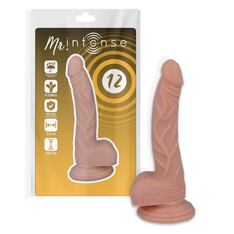 MR INTENSE - 12 PENE REALÍSTICO 18.2 CM -O- 2.5 CM - Nuvica