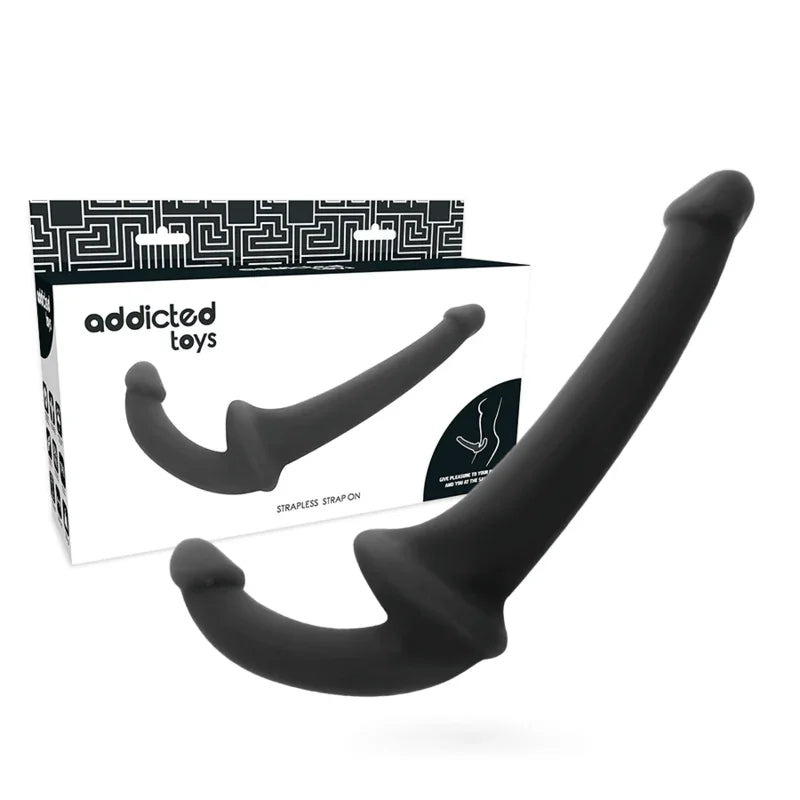 ADDICTED TOYS - DILDO CON ARNÉS SIN SUJECIÓN NEGRO - Nuvica