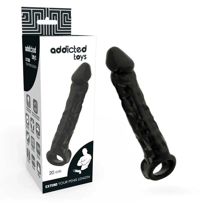 ADDICTED TOYS - EXTENSOR PARA EL PENE NEGRO - Nuvica