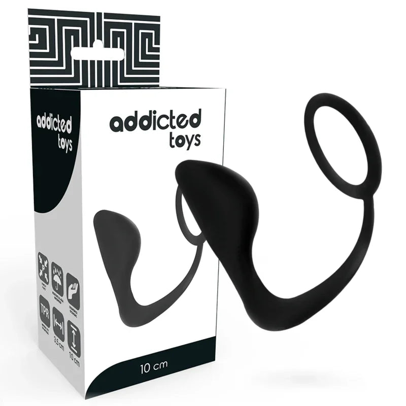 ADDICTED TOYS - PLUG ANAL CON ANILLO PENE NEGRO - Nuvica