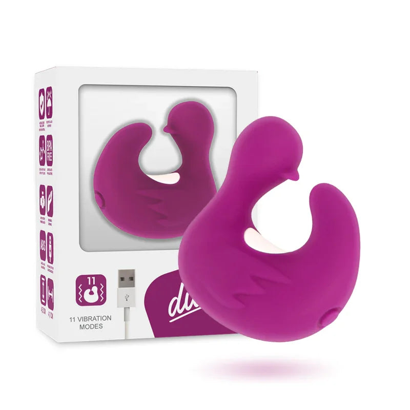 COVERME - DEDAL PATO ESTIMULADOR DE SILICONA RECARGABLE DUCKYMANIA - Nuvica
