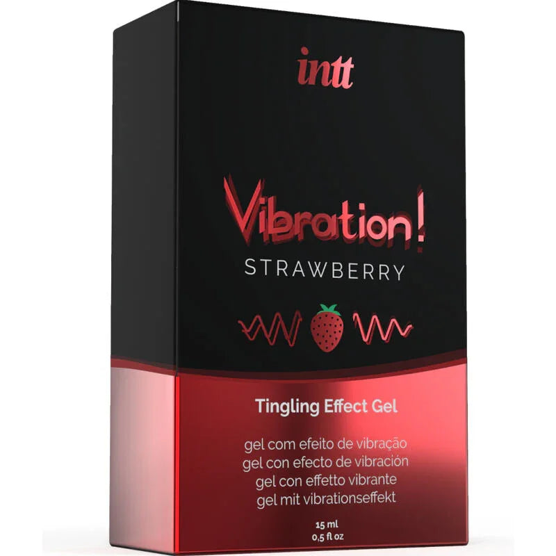 INTT - POTENTE ESTIMULANTE ÍNTIMO GEL VIBRADOR LIQUIDO FRESA 15 ML - Nuvica
