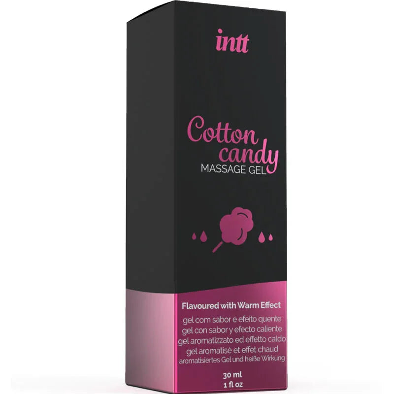 INTT MASSAGE & ORAL SEX - GEL DE MASAJE CON SABOR A ALGODÓN DE AZUCAR Y EFECTO CALOR - Nuvica