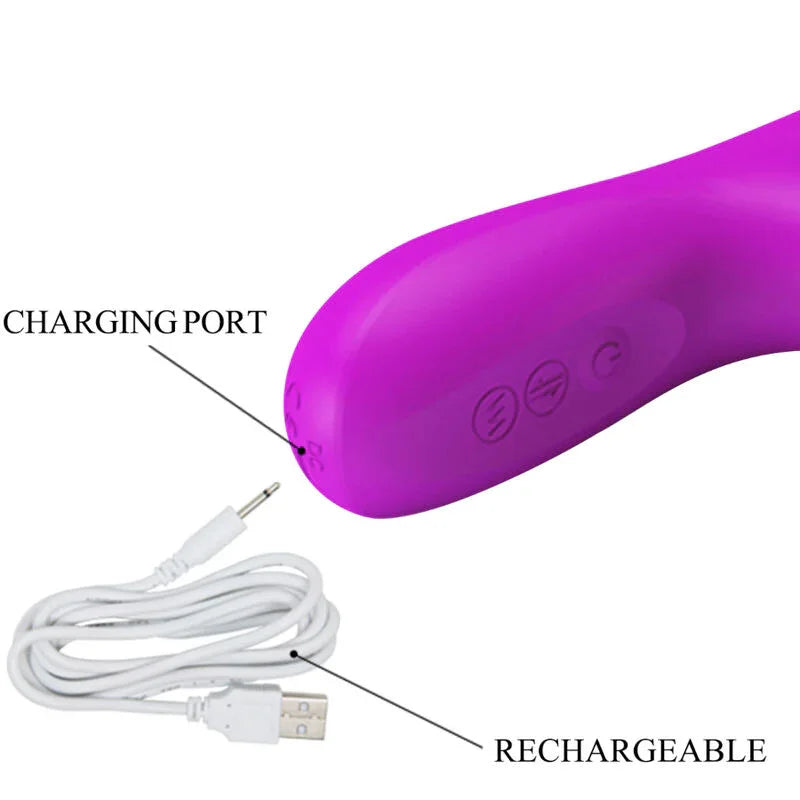 PRETTY LOVE - REESE VIBRADOR CON ROTACIÓN MORADO - Nuvica