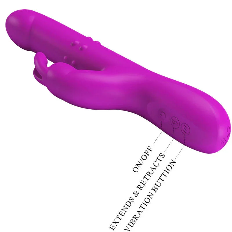 PRETTY LOVE - REESE VIBRADOR CON ROTACIÓN MORADO - Nuvica