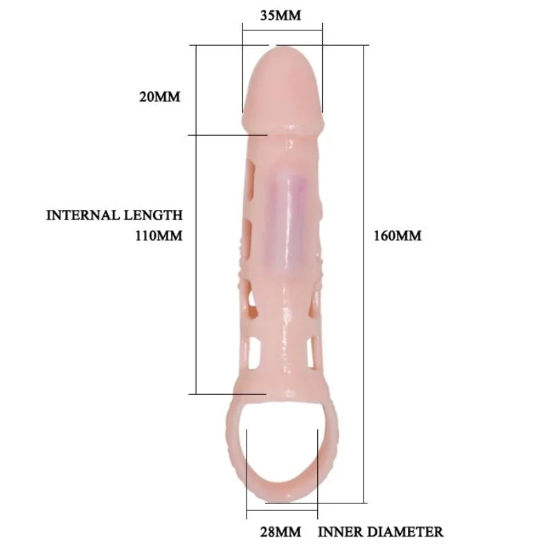 PRETTY LOVE - HARRISON FUNDA EXTENSORA PENE CON VIBRACIÓN Y STRAP 13.5 CM - Nuvica
