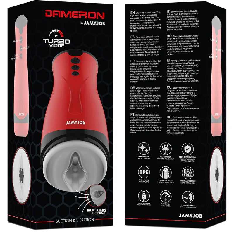 JAMYJOB - DAMERON MASTURBADOR DE ONDAS ESTIMULADORAS Y VIBRACIÓN - Nuvica