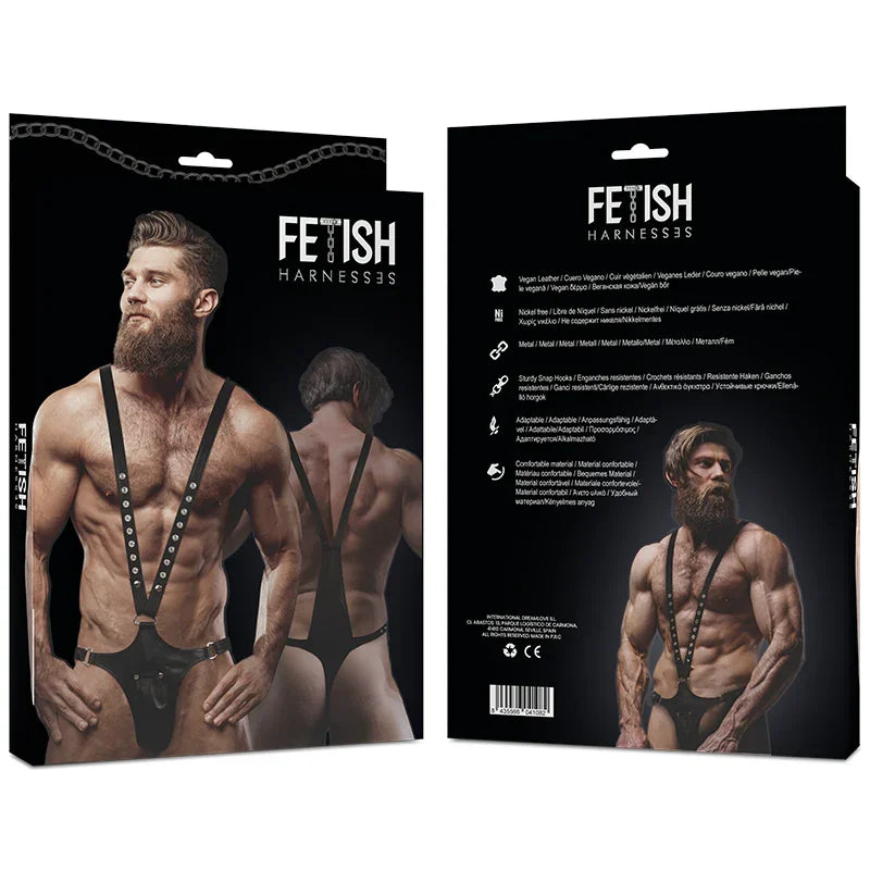 FETISH SUBMISSIVE ATTITUDE - ARNÉS ECOPIEL FORMA DE V HOMBRE - Nuvica