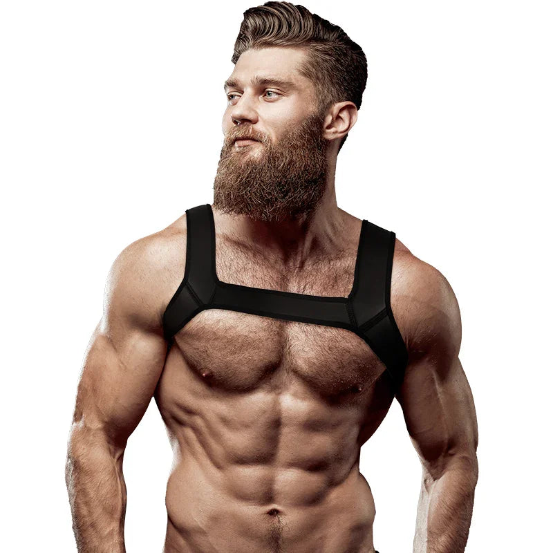 FETISH SUBMISSIVE ATTITUDE - ARNÉS NEOPRENO PECHO HOMBRE TALLA M - Nuvica
