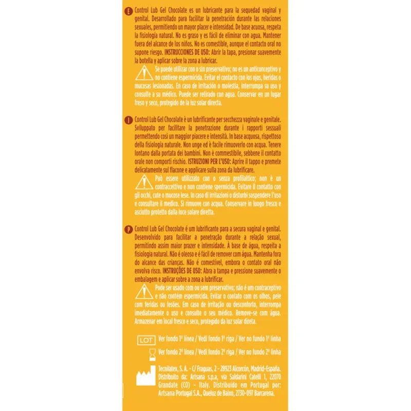 CONTROL - LUB GEL LUBRICANTE CHOCOLATE 75 ML - Nuvica