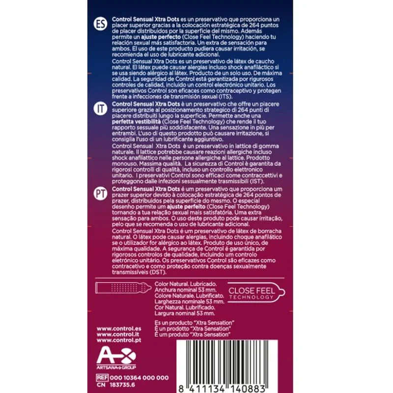 CONTROL - XTRA DOTS 12 UDS - Nuvica