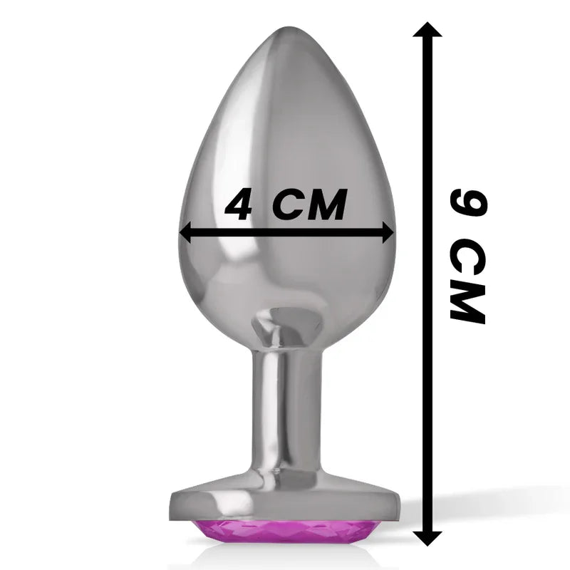 INTENSE - PLUG ANAL METAL ALUMINIO CORAZÓN ROSA TALLA L - Nuvica