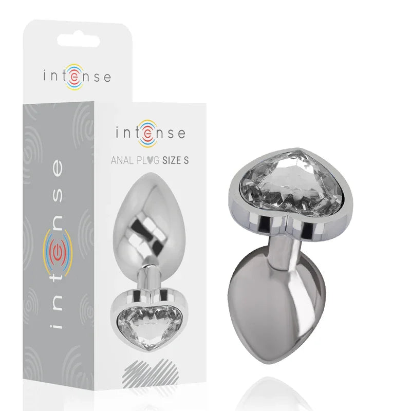 INTENSE - PLUG ANAL METAL ALUMINIO CORAZÓN BLANCO TALLA S - Nuvica