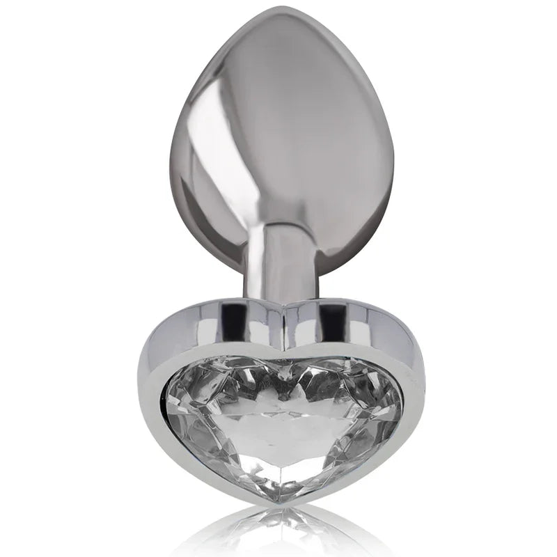 INTENSE - PLUG ANAL METAL ALUMINIO CORAZÓN BLANCO TALLA L - Nuvica