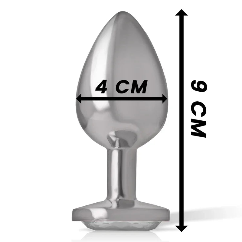 INTENSE - PLUG ANAL METAL ALUMINIO CORAZÓN BLANCO TALLA L - Nuvica