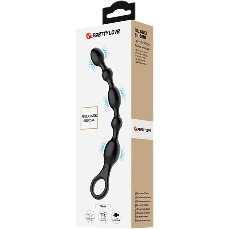 PRETTY LOVE - VAN BOLAS ANALES 10 VIBRACIONES RECARGABLE SILICONA - Nuvica