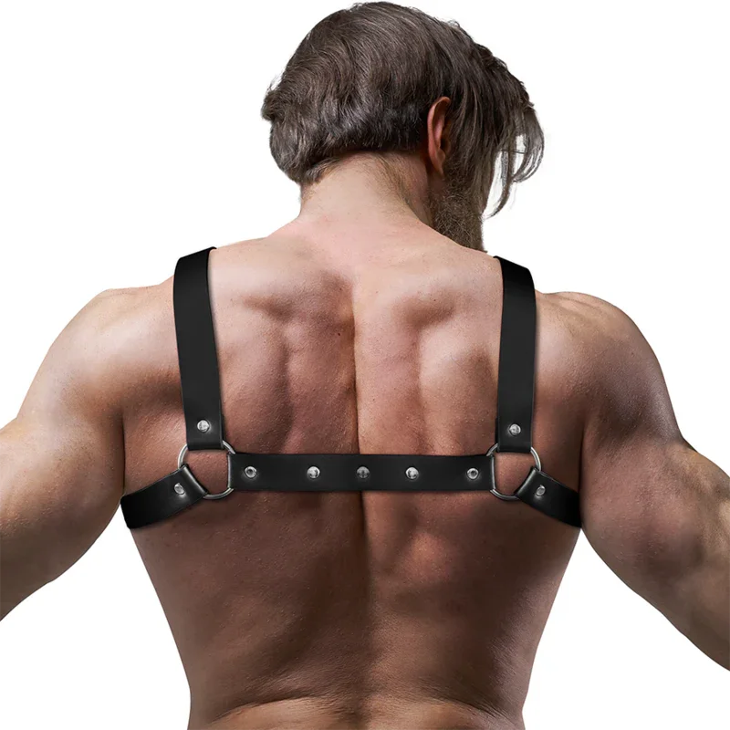FETISH SUBMISSIVE ATTITUDE - ARNÉS BULLDOG AJUSTABLE ECOPIEL PECHO CRUZADO HOMBRE - Nuvica