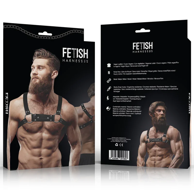 FETISH SUBMISSIVE ATTITUDE - ARNÉS BULLDOG ECOPIEL PECHO HOMBRE TALLA M/L - Nuvica
