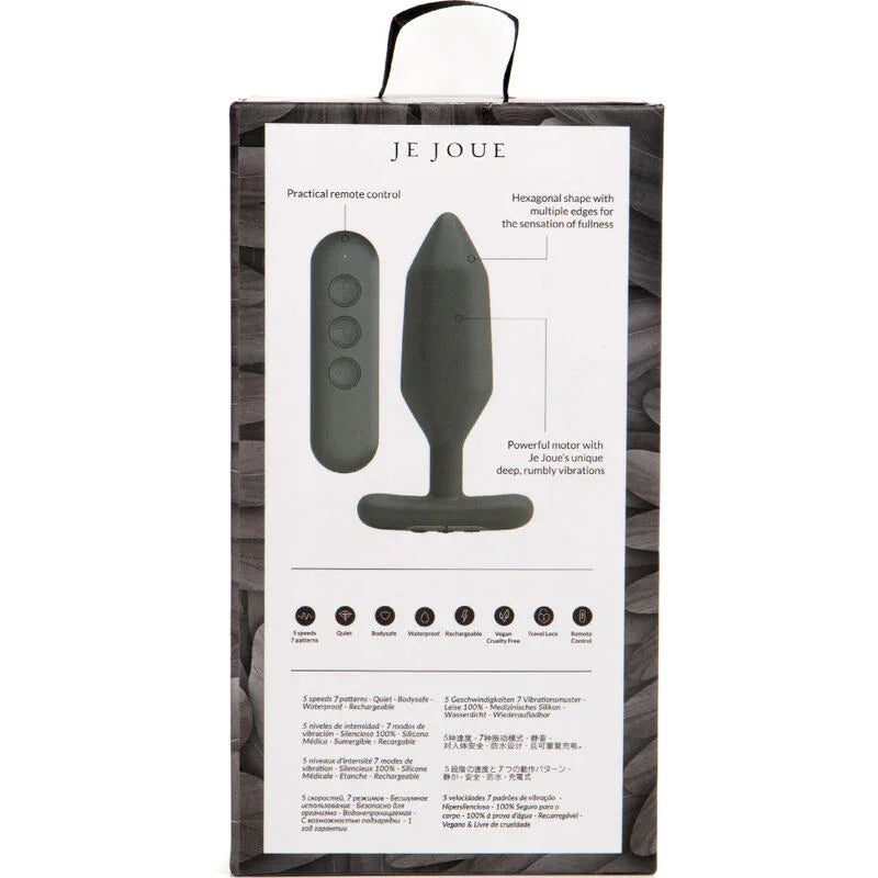 JE JOUE - ONYX PLUG ANAL VIBRADOR NEGRO - Nuvica