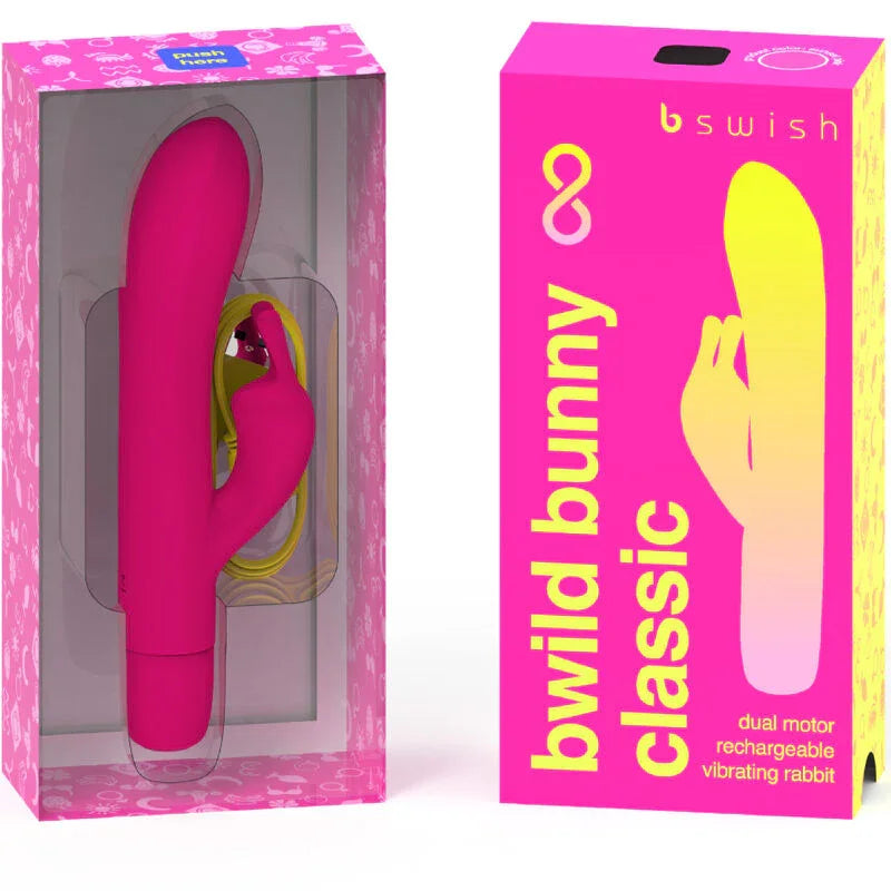 B SWISH - BWILD BUNNY INFINITE CLASSIC VIBRADOR RECARGABLE SILICONA ROSA - Nuvica