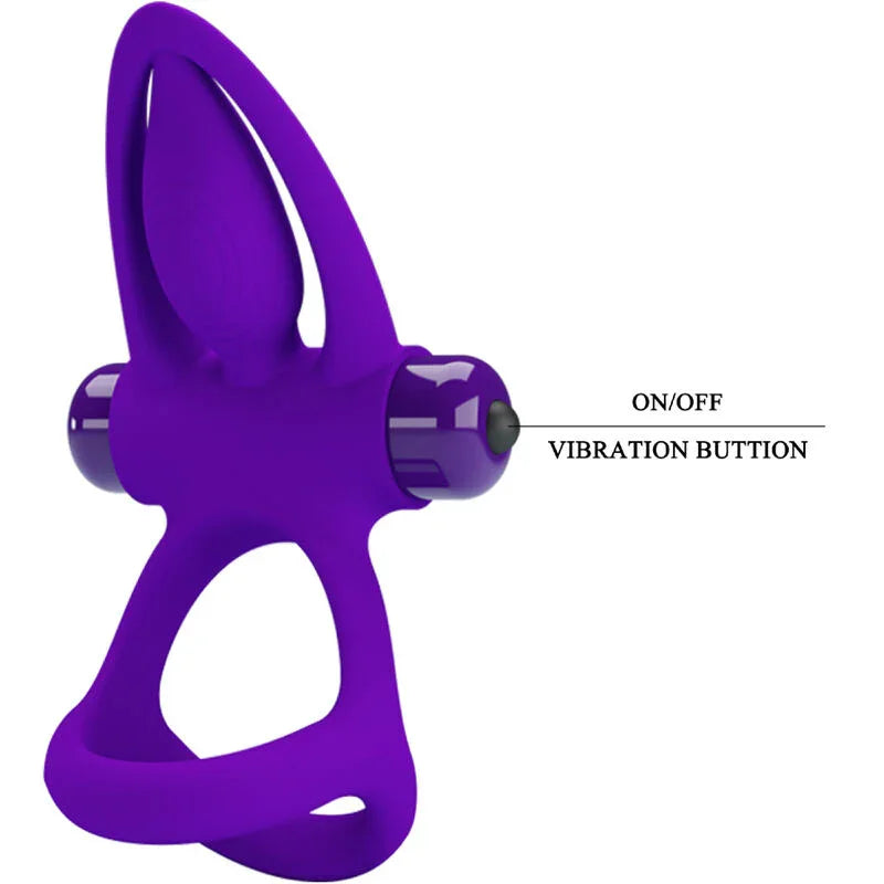 PRETTY LOVE - ANILLO VIBRADOR 10 VIBRACIONES SILICONA VIOLETA - Nuvica
