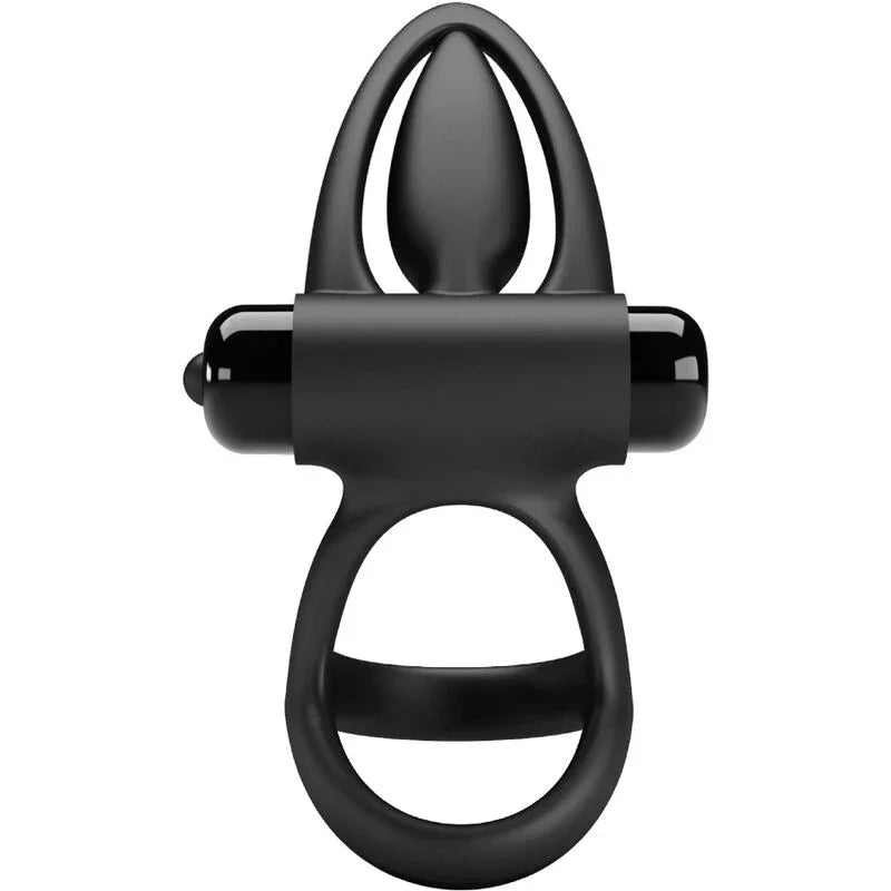 PRETTY LOVE - ANILLO VIBRADOR 10 VIBRACIONES SILICONA NEGRO - Nuvica