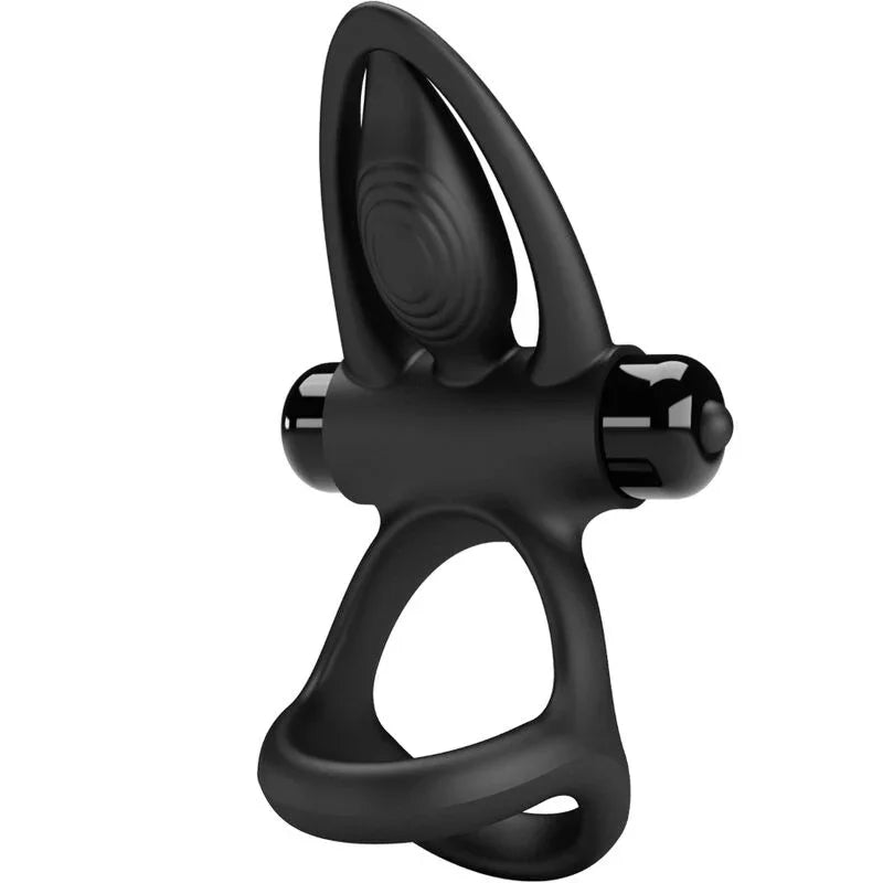 PRETTY LOVE - ANILLO VIBRADOR 10 VIBRACIONES SILICONA NEGRO - Nuvica