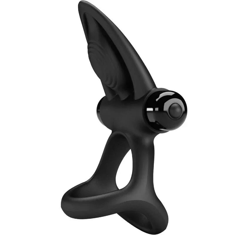 PRETTY LOVE - ANILLO VIBRADOR 10 VIBRACIONES SILICONA NEGRO - Nuvica