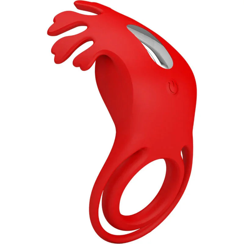 PRETTY LOVE - RUBEN ANILLO VIBRADOR 7 VIBRACIONES SILICONA ROJO - Nuvica