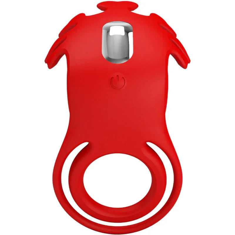 PRETTY LOVE - RUBEN ANILLO VIBRADOR 7 VIBRACIONES SILICONA ROJO - Nuvica
