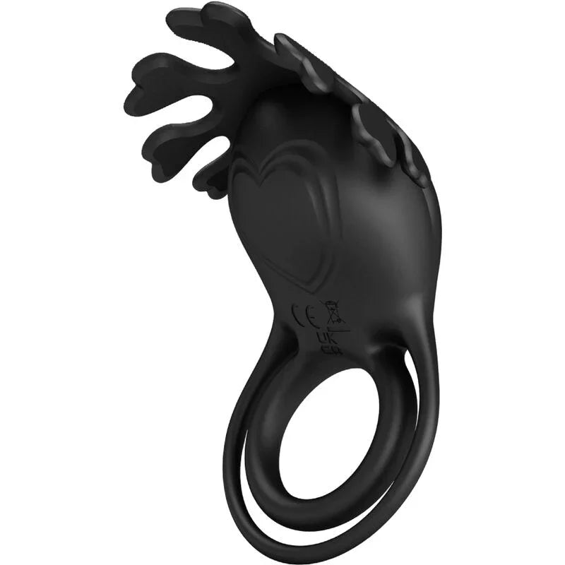 PRETTY LOVE - RUBEN ANILLO VIBRADOR 7 VIBRACIONES SILICONA NEGRO - Nuvica