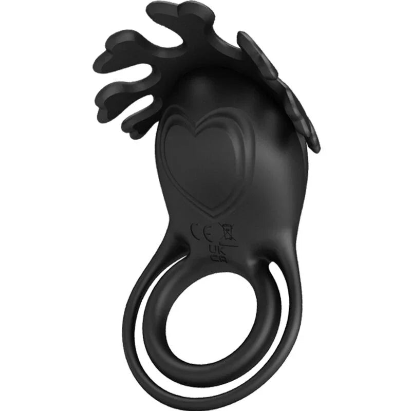 PRETTY LOVE - RUBEN ANILLO VIBRADOR 7 VIBRACIONES SILICONA NEGRO - Nuvica