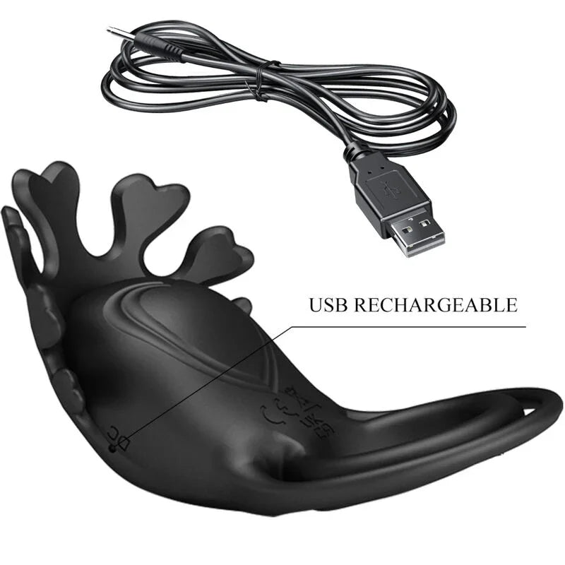 PRETTY LOVE - RUBEN ANILLO VIBRADOR 7 VIBRACIONES SILICONA NEGRO - Nuvica
