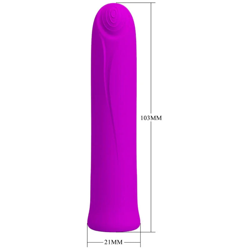 PRETTY LOVE - CURTIS MINI VIBRADOR SUPER POWER 12 VIBRACIONES SILICONA VIOLETA - Nuvica