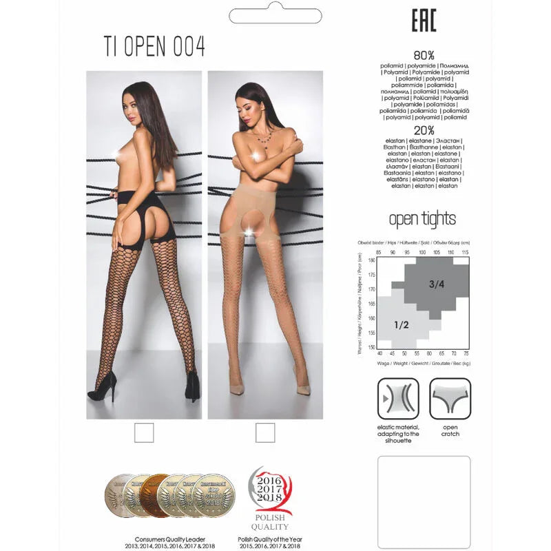 PASSION - TIOPEN 004 MEDIAS NEGRO 1/2 40 DEN - Nuvica