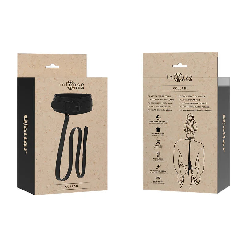 INTENSE - FETISH COLLAR DE CUERO VEGANO - Nuvica