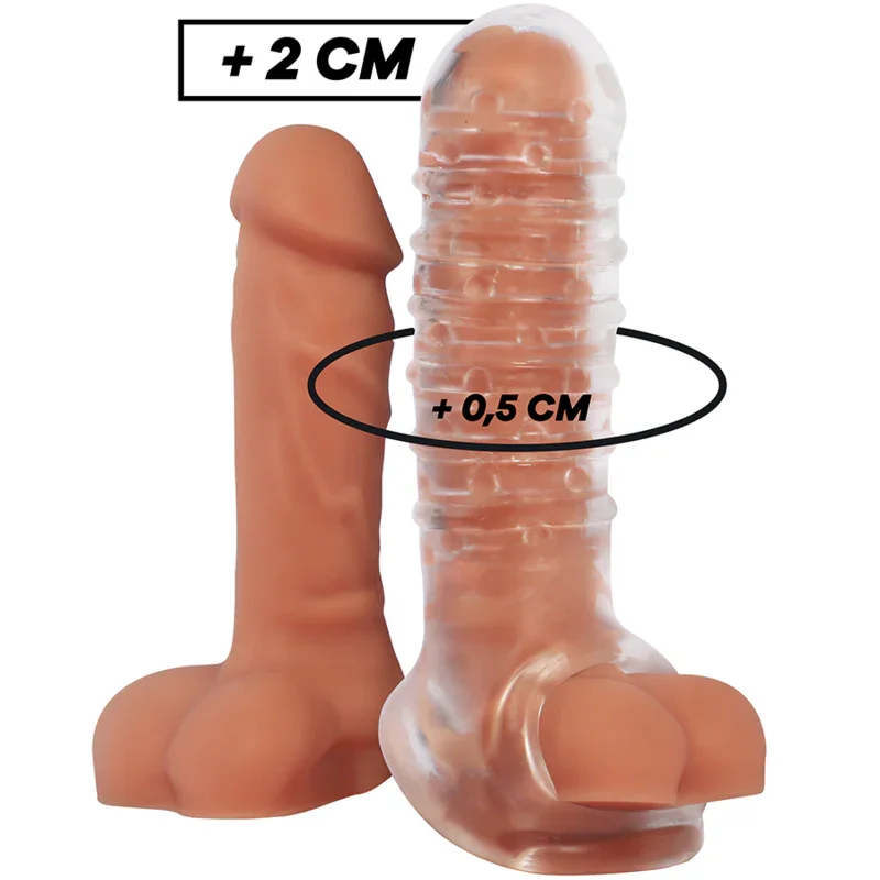 VIRILXL - EXTENSION Y FUNDA DE PENE V15 TRANSPARENTE - Nuvica