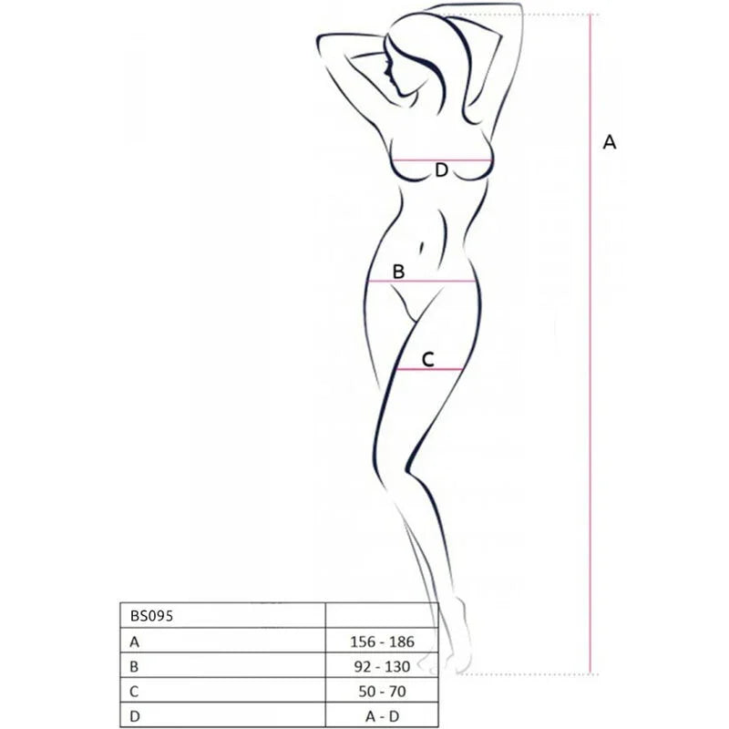 PASSION - BS095 BODYSTOCKING NEGRO TALLA ÚNICA - Nuvica